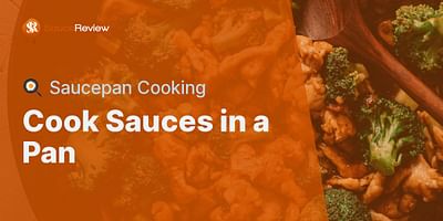 Cook Sauces in a Pan - 🍳 Saucepan Cooking